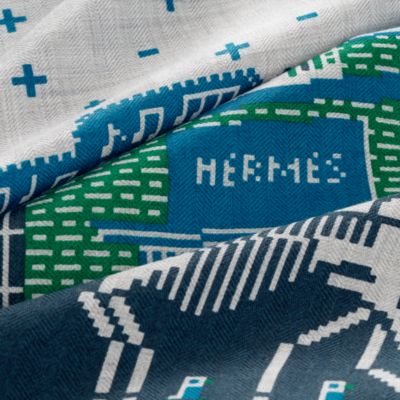 カレ 100 - グレー - メンズ シルクマフラー＆カシミヤストール